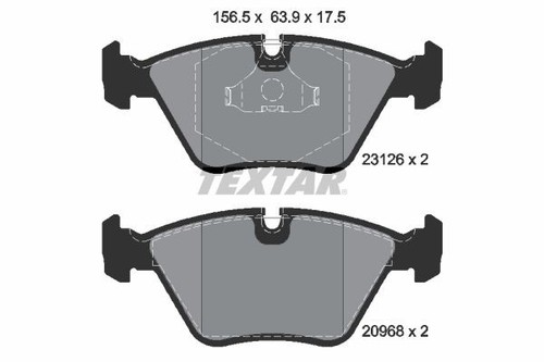 Textar 2312601 front brake pad - 2312601,