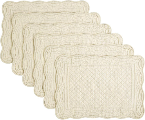 Quilted placemats set 6 - placemats, of