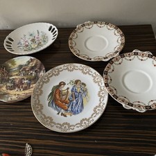5 decorative China porcelain Plates Job-lot Tea Party Tearoom Crockery Bundle