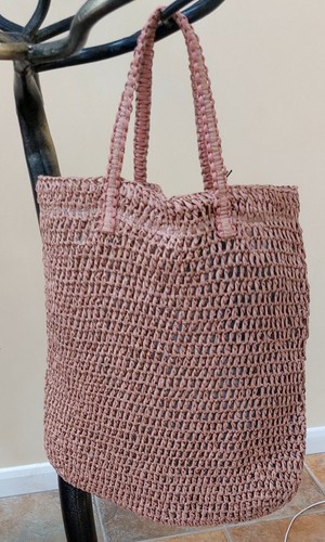 Zara dusty pink woven raffia - dusty,