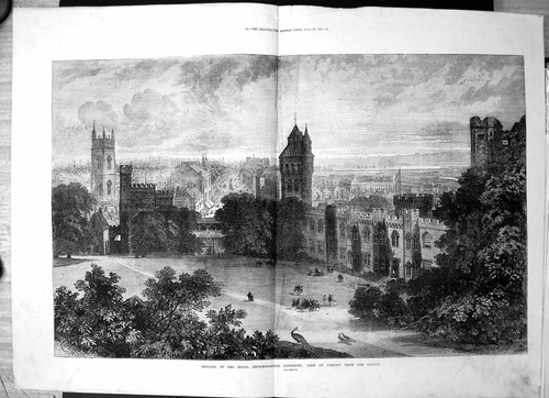 Antique print view - antique, cardiff