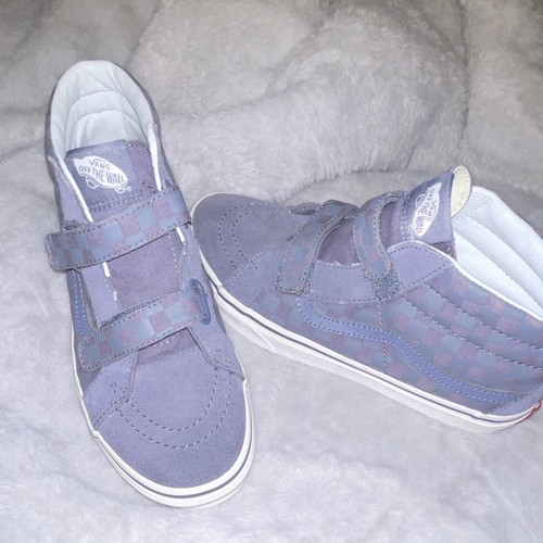 Vans boys purple check - vans, mid