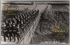 MILITARY Photo Soldiers Crossing Bridge RGA Royal Garrison Artillery