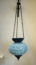 Mosaic Glass Hanging Lantern