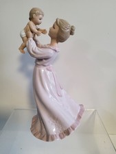 The Leonardo Collection Mother and Baby Pink Beautiful Porcelain Figurine 