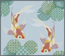Koi carp blackwork kit - carp,