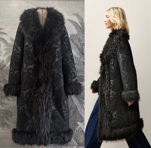Amazing afghan coat black faux - amazing,