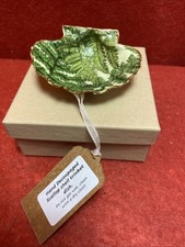 Sue Richardson Decoupaged SCALLOP SHELL TRINKET DISH with Gift Box and Tag