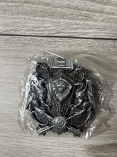 Double Griffin & Lion Belt Buckle RPG Gamer Games Gaming Larp Roleplay Shield