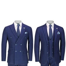Mens 3 Piece Navy Double