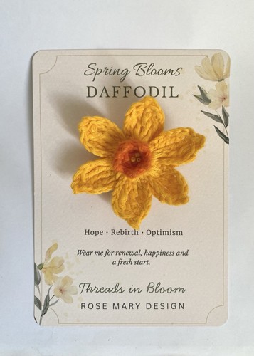 Handmade crochet daffodil - handmade,