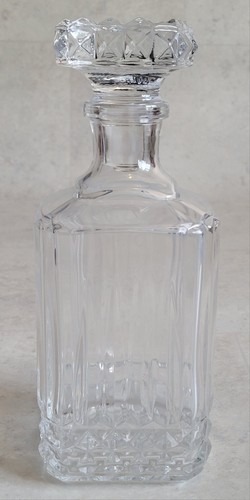 Crystal decanter clear - clear, heavy