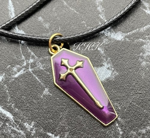 Purple black coffin corded - coffin,