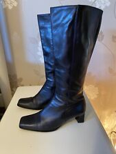 GABOR BLACK LEATHER BOOTS SIZE