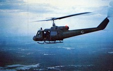 Huey Helicopter  Postcard chopper night patrol postcard Asia Pacific