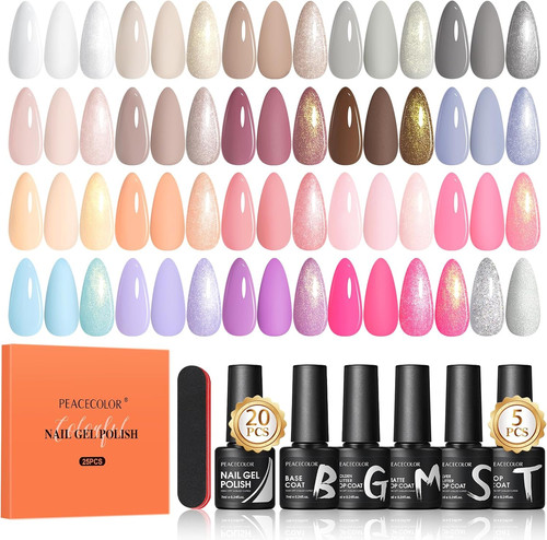25pcs gel nail polish - nail, set