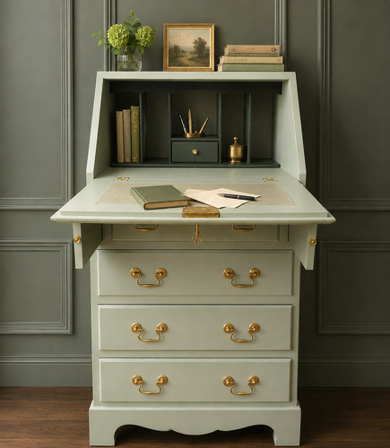 Vintage bureau desk - vintage,