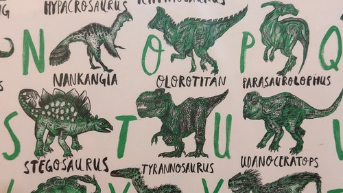 Dinosaur prehistoric alphabet