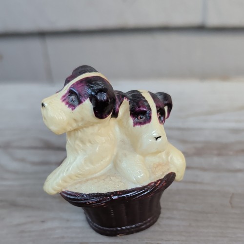 Vintage celluloid fox terrier - celluloid,
