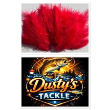 Red Marabou Feathers 20 Pack