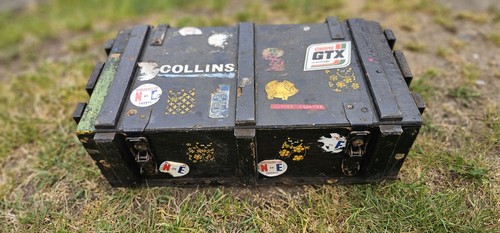 Vintage military wooden ammo - military,