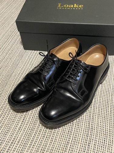 Loake 771b black leather derby - 771b,