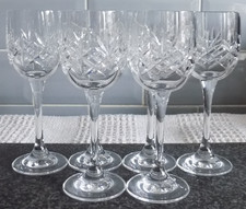 6 Bohemia Hand Cut Lead