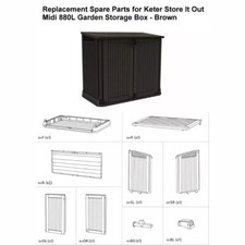 Replacement Spare Parts for Keter Store It Out Midi 880L Garden Storage Box