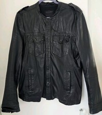 Mens All Saints Alliance Leather Shirt/Jacket Size L