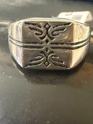 Mens tribal signet - mens, silver