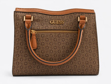 Guess Brown Monogram Handbag