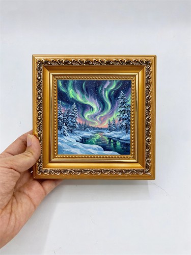 Northern lights winter aurora - lights, ,winter