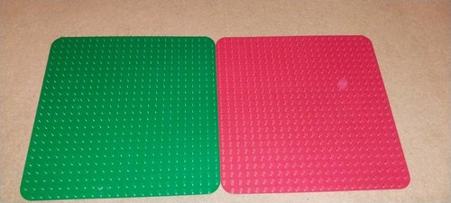 Duplo large base plates red - plates,