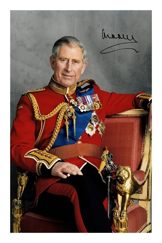 King charles signed photo - charles,