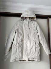 Musto Light Cream Duck/Down Hood Jacket Size 16 Chest 46”/36”L New BNWOT