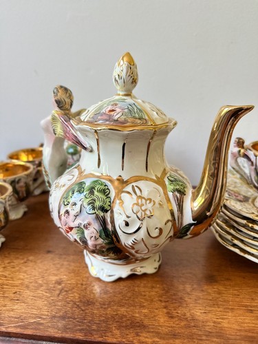 Vtg capodimonte adam eve - vtg, &