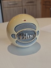 Blue Snow Ball Mic Wired Microphone Without Stand White Base