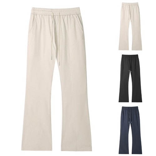 Men flared casual trousers - casual,