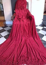 Debenhams Burgundy Fringed Throw 225cm X 312cms