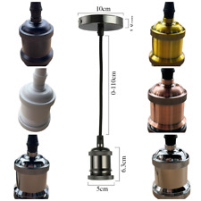 E27 Ceiling Rose Light Fitting Vintage Industrial Pendant Lamp Bulb Holder