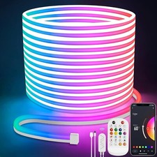 Lamomo LED Strip Light 10M RGB Neon Rope Lights App/Remote Control 24V 1080 LEDs
