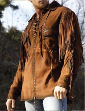 Men Brown Suede Western Cowboy