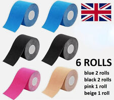 6 Rolls of Kinesiology Tape 5cm x 5m Sport tape Muscle Physio Injury KT tape