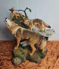 Danbury Mint - Generations - Wolf family sculpture - COA - by Nick Bibby