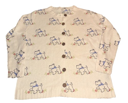 Westie scottie dog cardigan - dog,