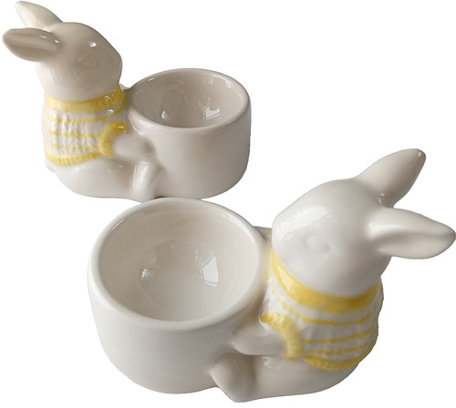 White ceramic bunny rabbit - x2,