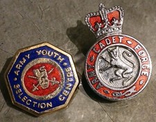 Good Vintage ARMY CADET Lapel Badge & Army Youth Selection Centre Pin Badge