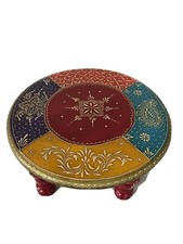 small round wooden stool