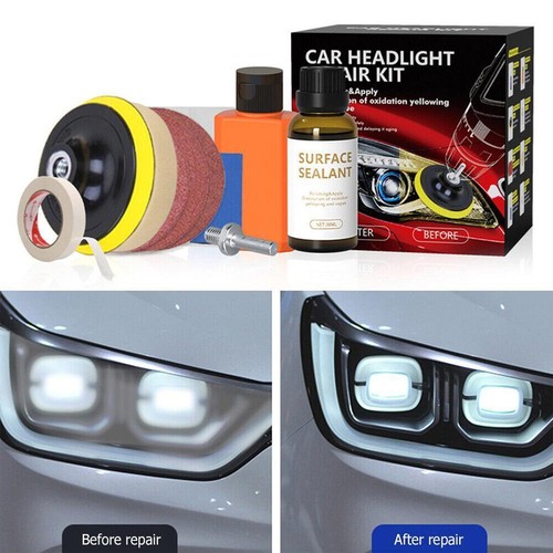 Car headlight restoration - car,