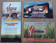 V Festival Ticket 2001 and 2003 and info booklet